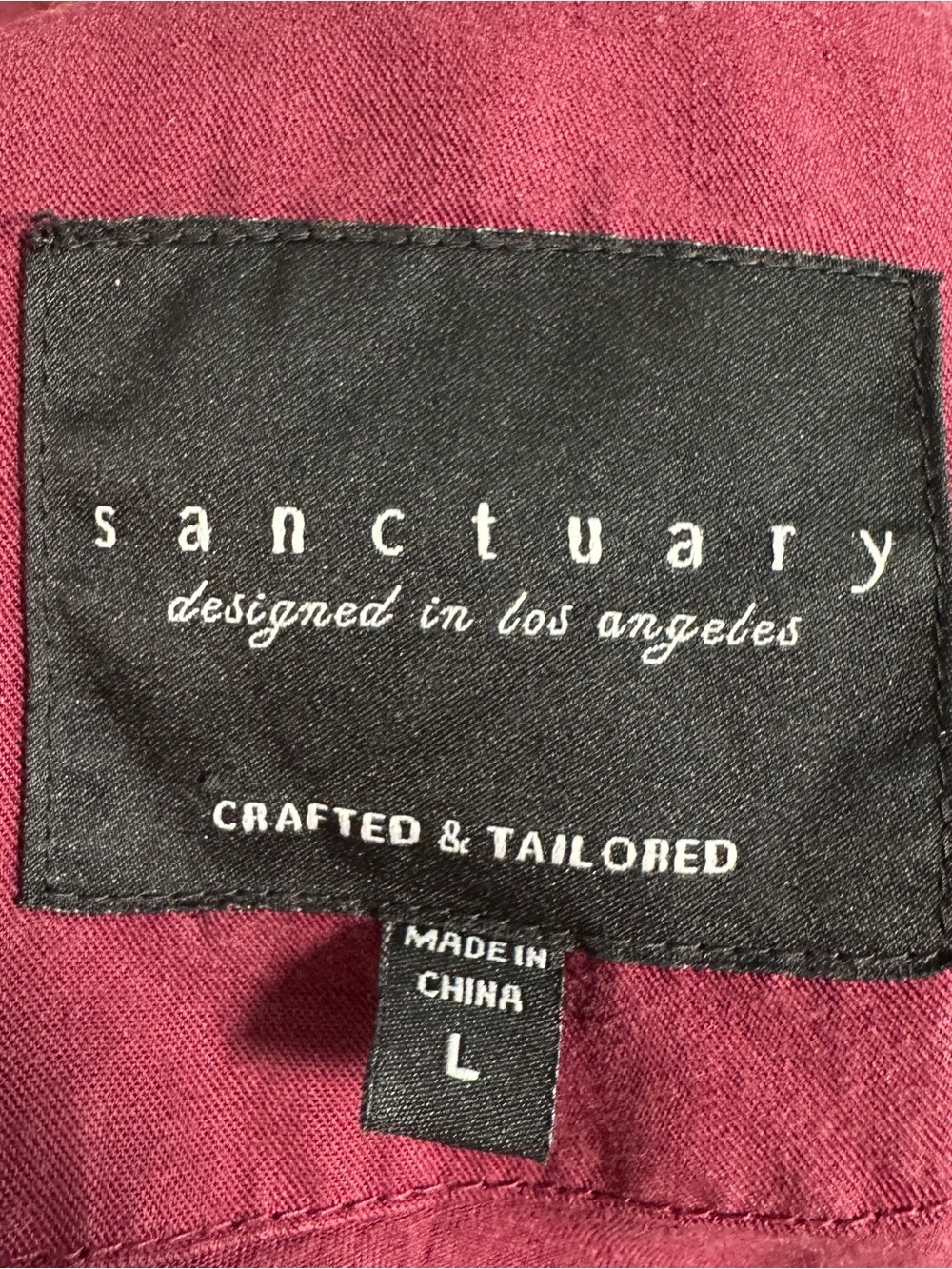 Sanctuary Wine Utility Jacket With Button-Front View 6